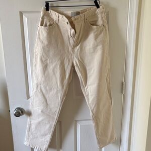 Everlane Cream High-Waisted Jeans